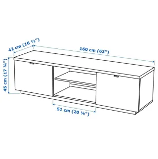 Mueble TV BYAS Ikea Blanco