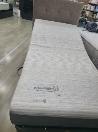 Cama articulada eléctrica beige/gris