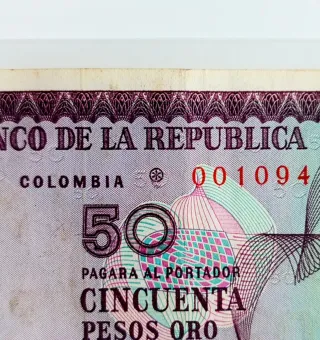 Billete REPOSICIÓN Colombia 50 Pesos Oro 1980