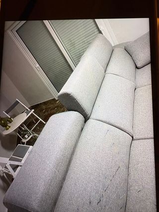 Sofá chaise longue extraíble gris