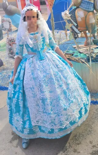 Traje de Fallera Azul de 9 a 10 años