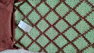 Falda midi crochet Zara Talla S