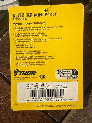 Botas Motocross Thor Blitz XP Mini 29 Niño