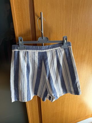 Pull&Bear Pantalón Corto Rayas Talla M