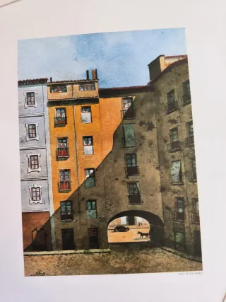 Lote 12 láminas con imágenes antiguas de Zaragoza