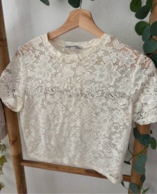 Camisa Zara encaje mujer