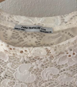 Camisa Zara encaje mujer