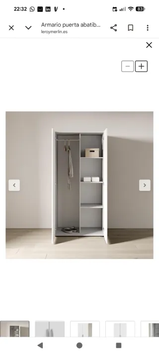 Armario puertas abatibles Leroy Merlin