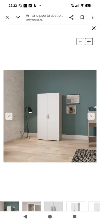 Armario puertas abatibles Leroy Merlin