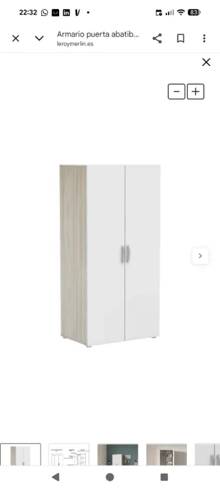 Armario puertas abatibles Leroy Merlin