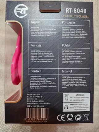 RT-6040 Audífonos Stereo Super Bass