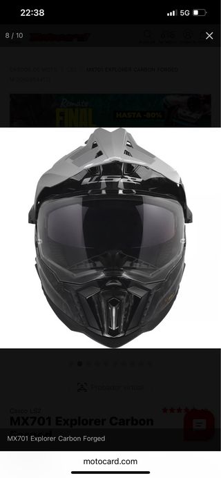-Casco LS2 MX701 Explorer Carbon Forged -talla M