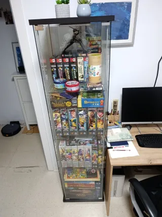 Vitrina expositora cristal y madera