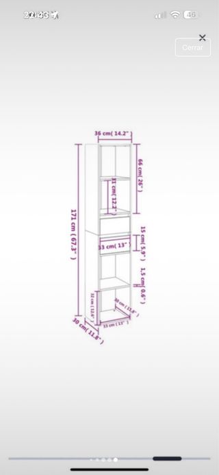 Estantería Roble Sonoma