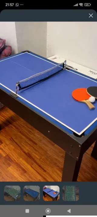 Mesa Multijuego: Futbolín, Billar y Ping Pong