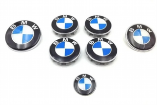 SET 7 LOGOS EMBLEMAS BMW AZUL Y BLANCO