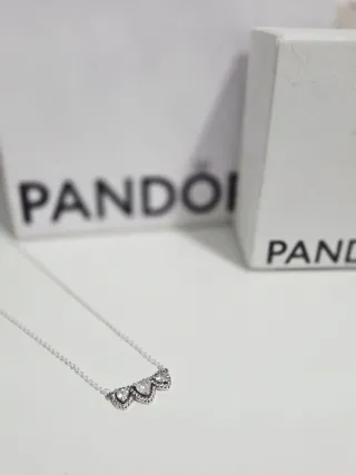 Collar Pandora Triple Corazón