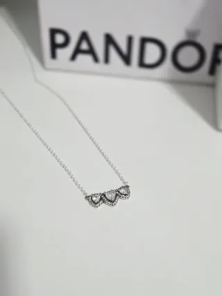 Collar Pandora Triple Corazón
