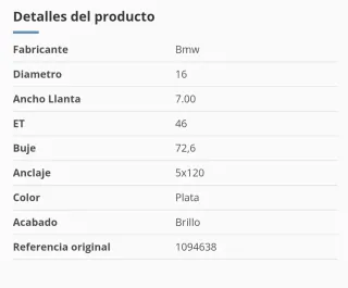 4 Llantas BMW Styling 16 pulgadas