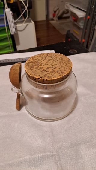 Barattolo vetro con cucchiaio legno