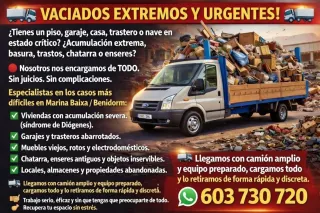 PORTES, RETIRADA LIMPIEZA TRANSPORTE BENIDORM