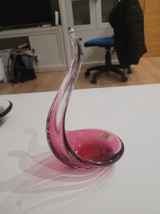 Figura decorativa de cristal rosa