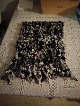 Fular de fiesta negro y blanco