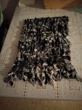 Fular de fiesta negro y blanco