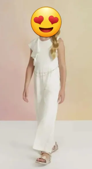 Mono blanco niña talla 10