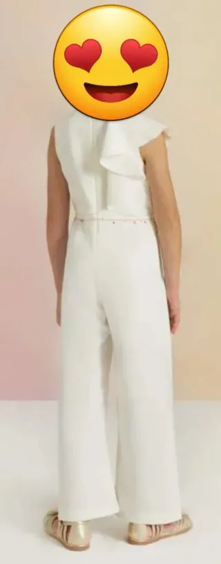 Mono blanco niña talla 10