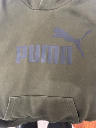 Sudadera Puma con capucha verde