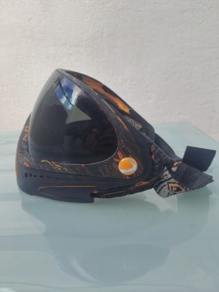Máscara Paintball Dye I4 Negra Naranja