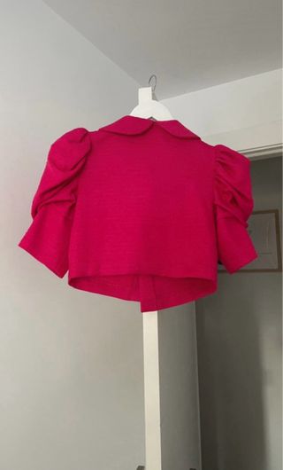 Traje chaqueta y pantalón rosa
