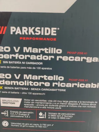 Martillo Percutor + batería 4ah + cargador rápido