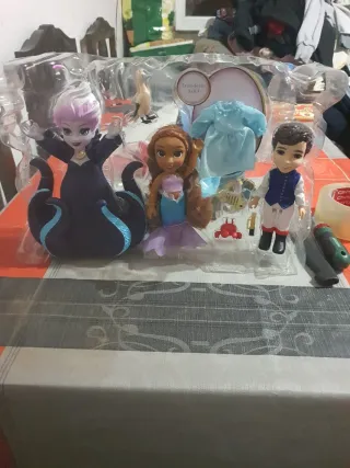 Set 3 Muñecas Disney Ariel Ursula Principe