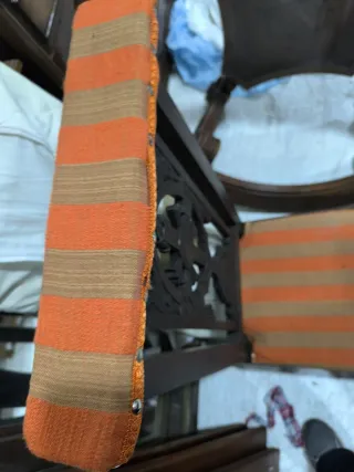 Reclinatorio antiguo madera y tela