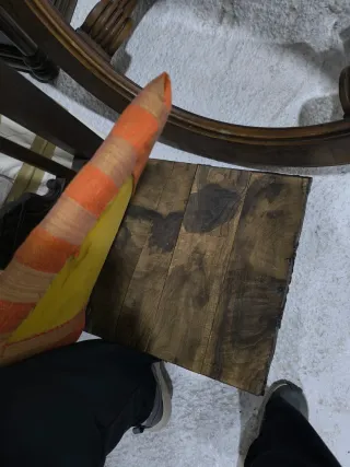 Reclinatorio antiguo madera y tela