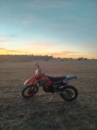 KTM 450 EXC Enduro Moto Naranja/Plata