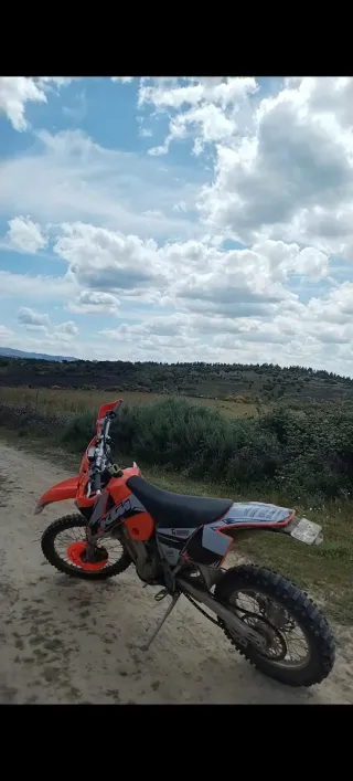 KTM 450 EXC Enduro Moto Naranja/Plata