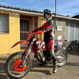 KTM 450 EXC Enduro Moto Naranja/Plata