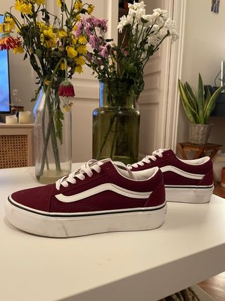 Zapatillas Vans Old Skool Plataforma Rojas