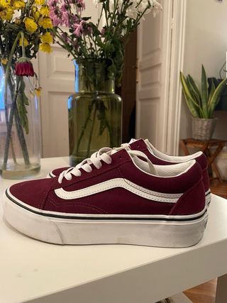 Zapatillas Vans Old Skool Plataforma Rojas