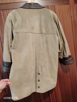 Chaqueta de ante y piel