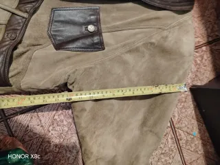 Chaqueta de ante y piel