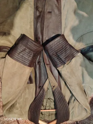 Chaqueta de ante y piel