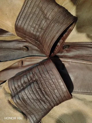 Chaqueta de ante y piel