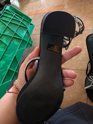 Tacones Brillantes Negros Talla 41/42