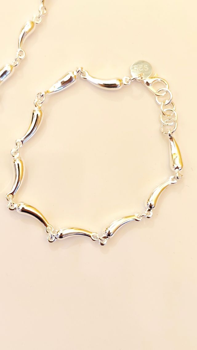 Conjunto Plata S925: Collar, Pulsera y Pendientes