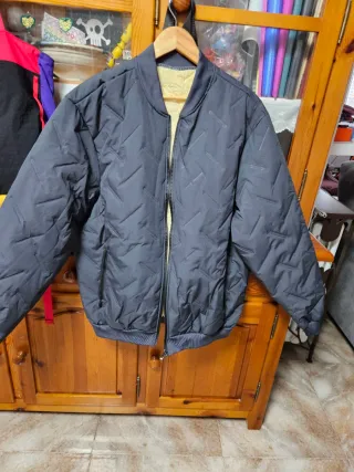 Chaqueta Bomber Hombre Beige/Gris