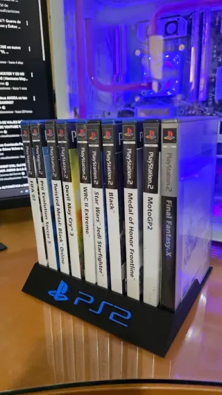 Soporte expositor 10 juegos PS2 Playstation
